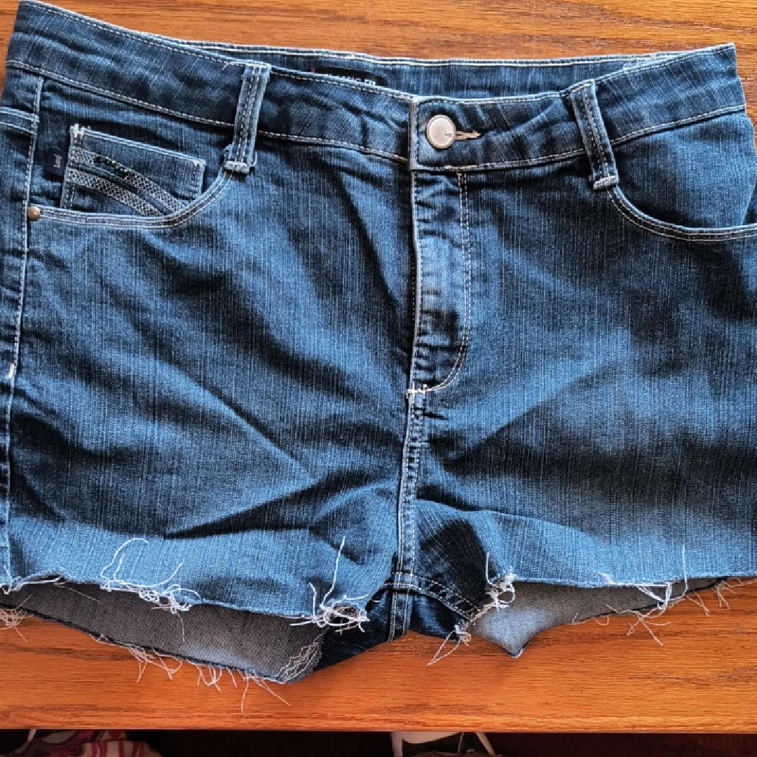 Lee Dark Blue Jean Shorts For Women
